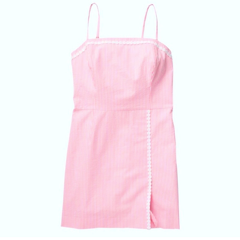 Lilly Pulitzer Pink Striped Spaghetti Strap Mini Dress